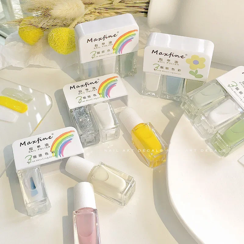 3pc/set Gold Shiny Colorful Glitter Rubber Base Gel Camouflage Beige White Base Gel Top Coat Soak Off UV LED Nail Art Manicure