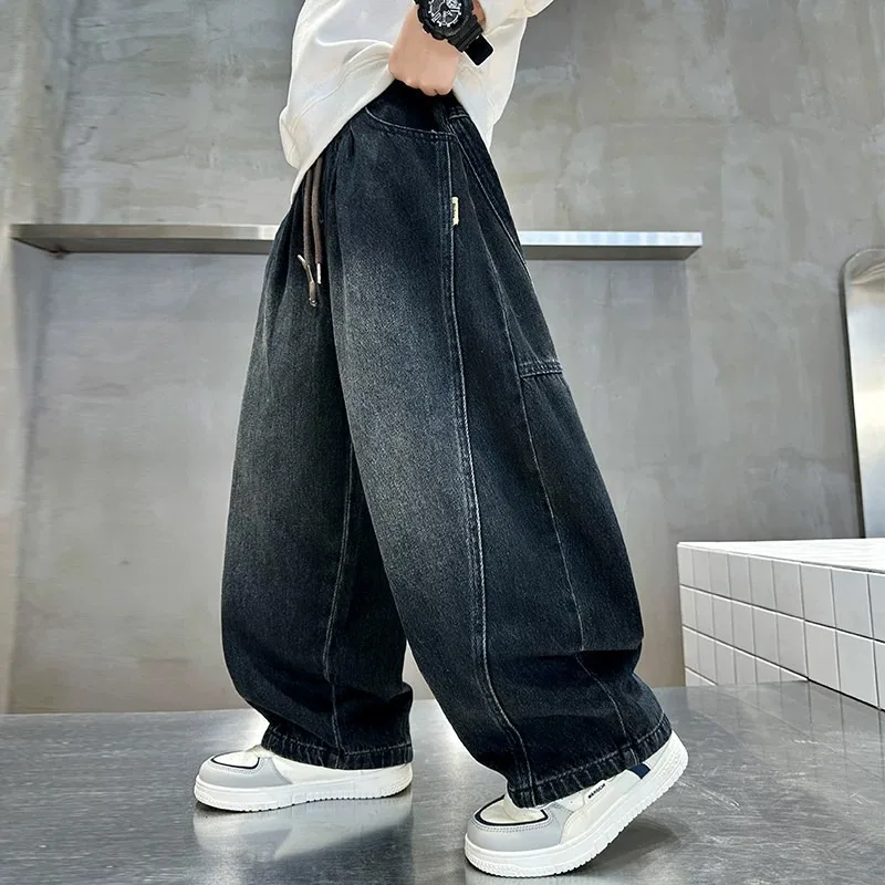 Teenager-Jungen-Jeans UNITIM 2026 Herbst Kinder-Jungen Vielseitige Patchwork-Jeans 4-14 Jahre Junge Jungen Schicke Gerade Hosen – Detail 3