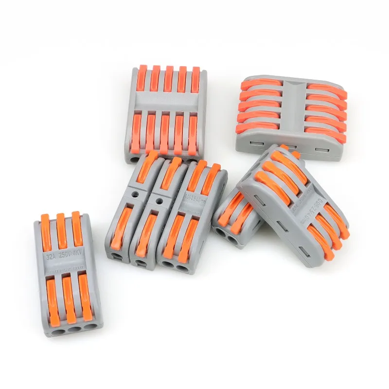 2~50pcs Mini Fast Wiring Connectors Universal Compact Splitter Electrical Cable Push-in Conductors Connector Terminal Block