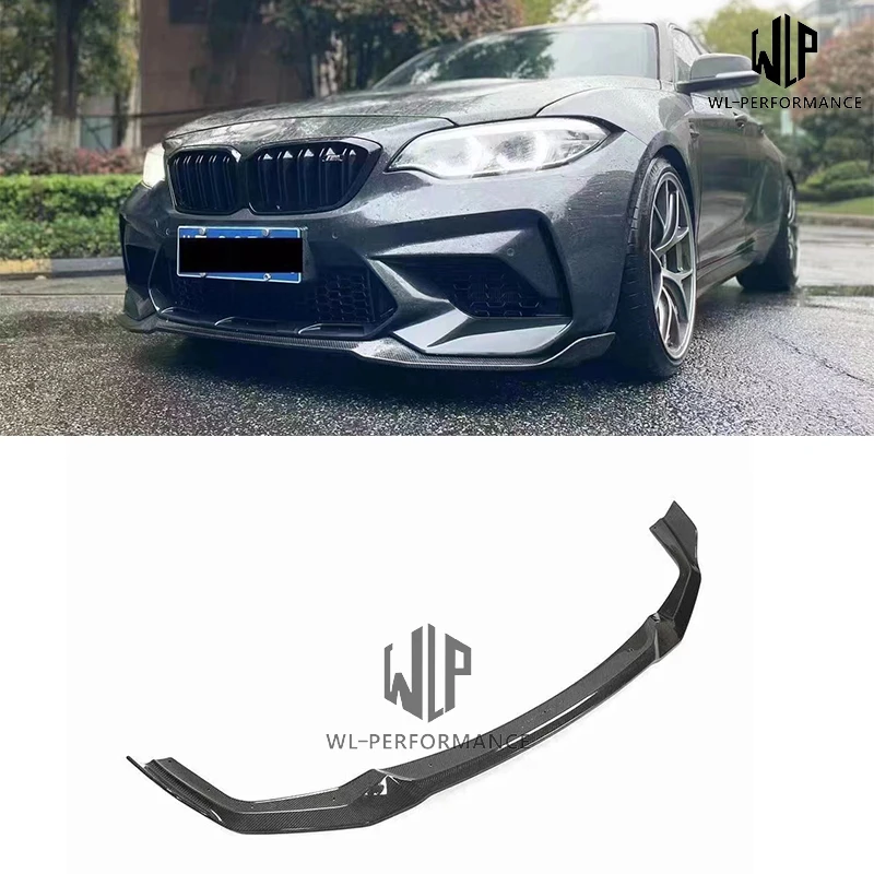 F87 High Quality Carbon Fiber Front Lip Bumper Splitter Car Styling for Bmw 2 Series F87 M2 M2c CS Style Car Body Kit