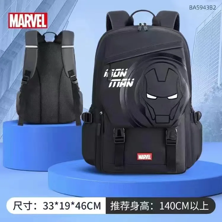 Disney Marvel Elementary School Backpack Multifunctional Wear Resistant Large Capacity Leisure Cartoon Backpacks for 3-6 Grades