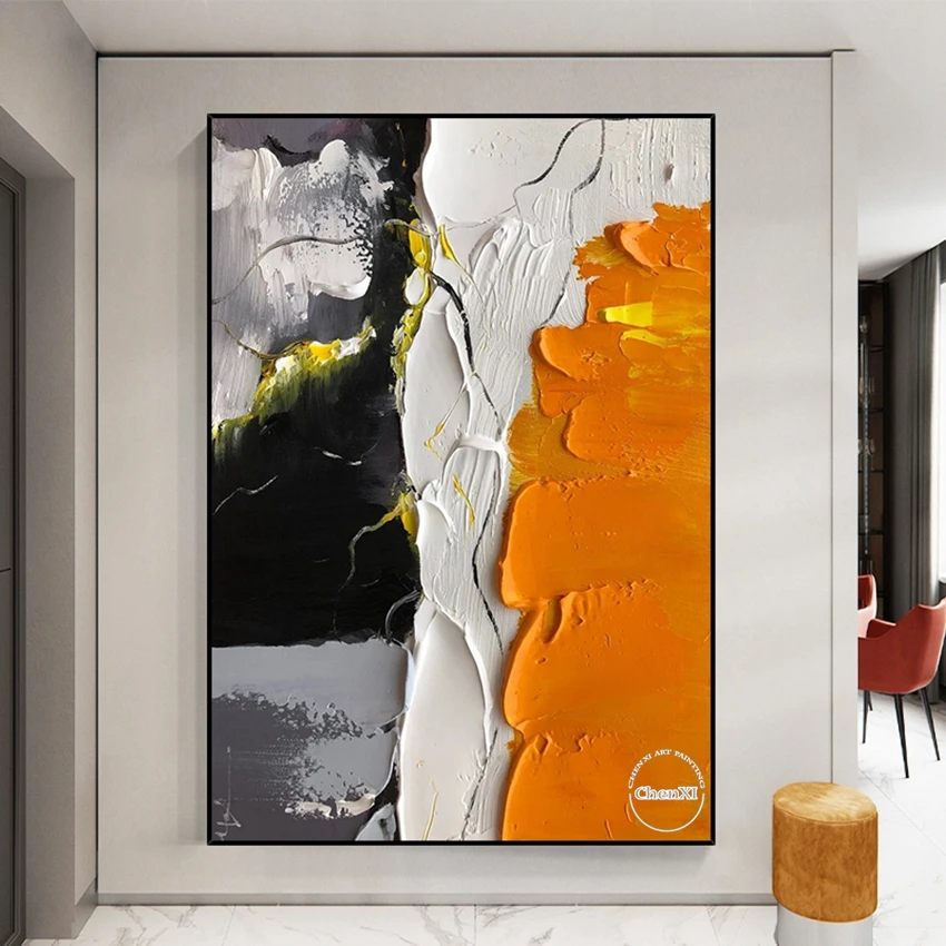 Underground Garage In Front Of The House Abstract Handpainted Oil Painting On Canvas Large Modern Home Decoration Unframed