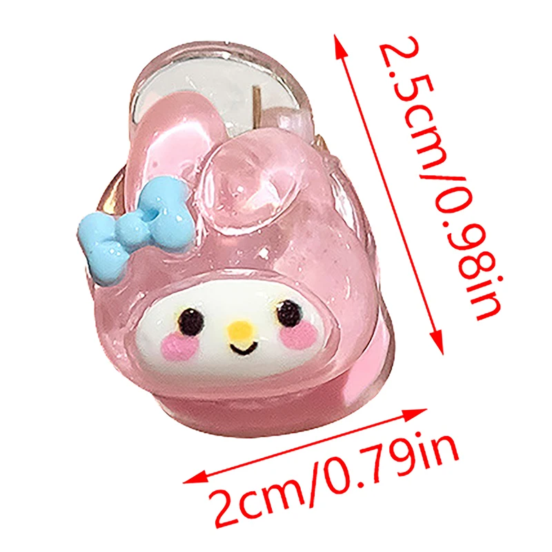 2 Stuks Cartoon Mini Haar Klauw Haarspeld Leuke Zoete Kuromi Anime Haar Clips Kleine Haai Clip Voor Gils Haaraccessoires