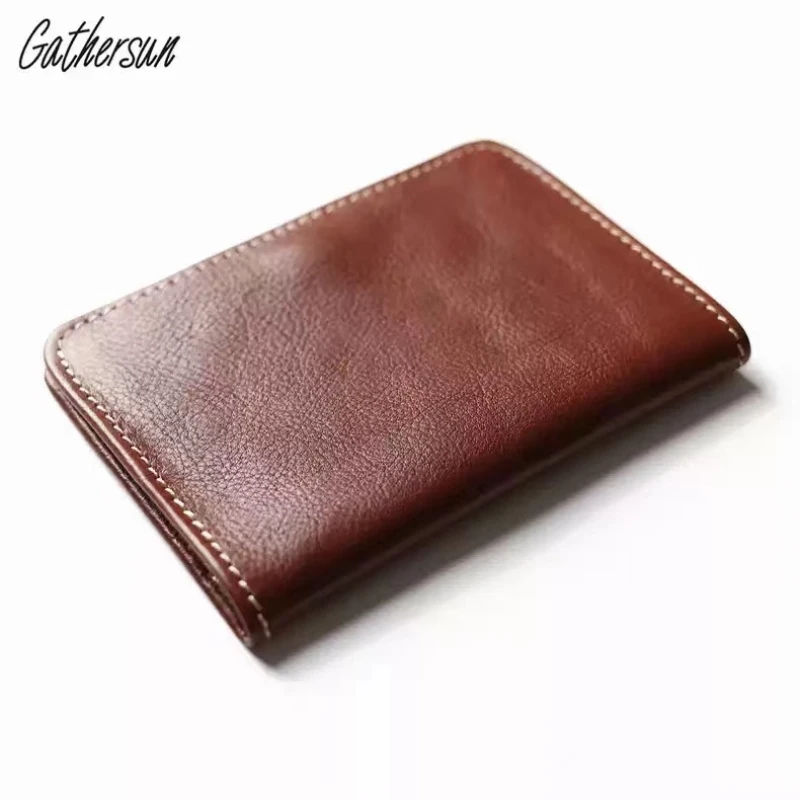 Original Handmade Genuine Leather Passport  Cover Retro Travel ID Card Holder Folder for Documents Passport Cover Leather