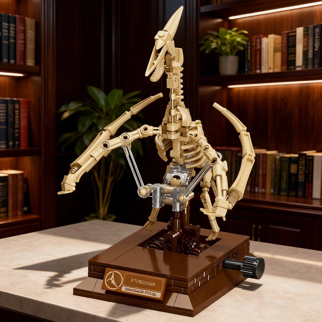 

Pterosaur Dinosaur Fossil Building Block Toy-Gift for Collector,Educational STEM Toy & Home Decor,Boys' Birthday Gift