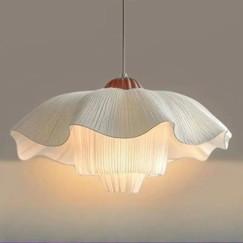 

Скандинавская люстра-подвеска в форме лепестка, простая романтическая, в кремовом стиле, для гостиной, спальни, домашнего декора, элегантная люстра