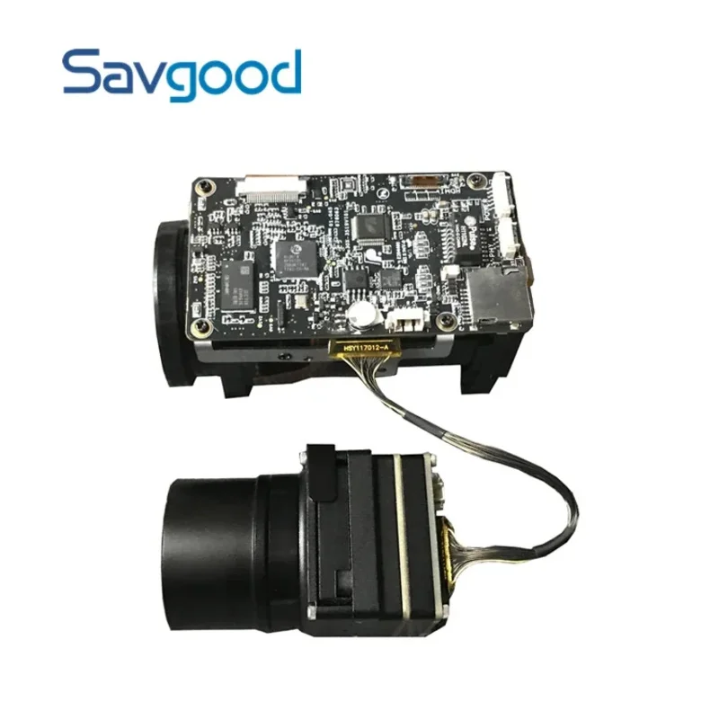 Light Weight EIS 640x512 25mm 12um Thermal Temperature Measurement One IP 30x Optical Zoom IMX327 Network EO-IR Camera Module