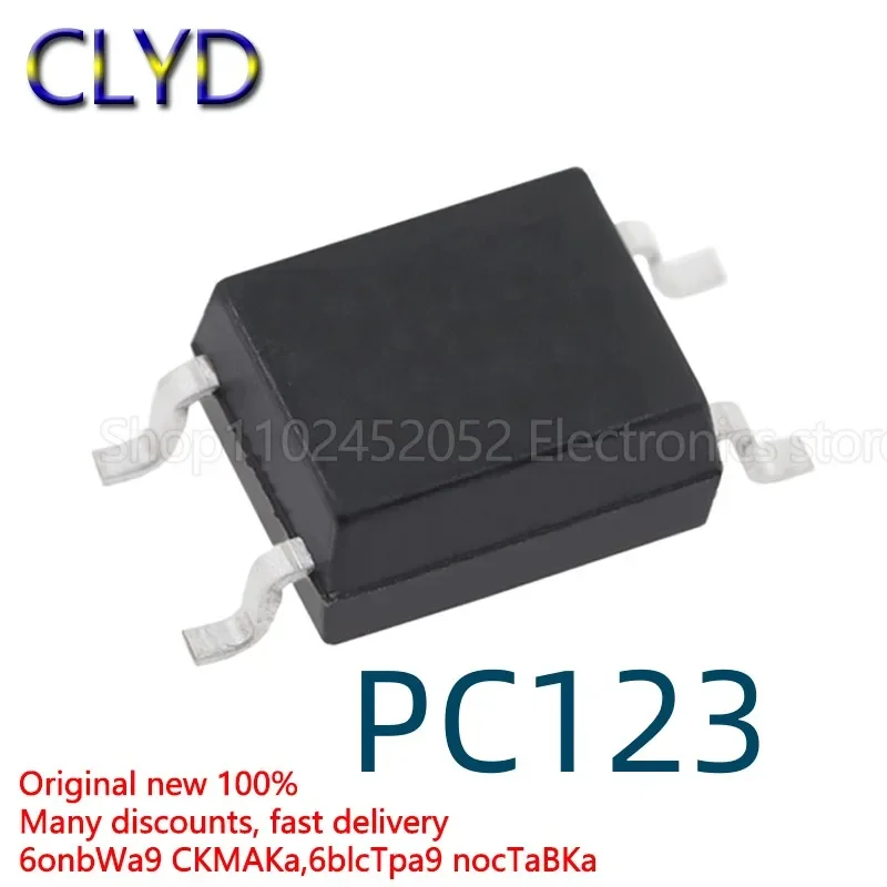 5PCS/LOT New and Original PC123 chip SOP4 transistor optocoupler isolator chip IC