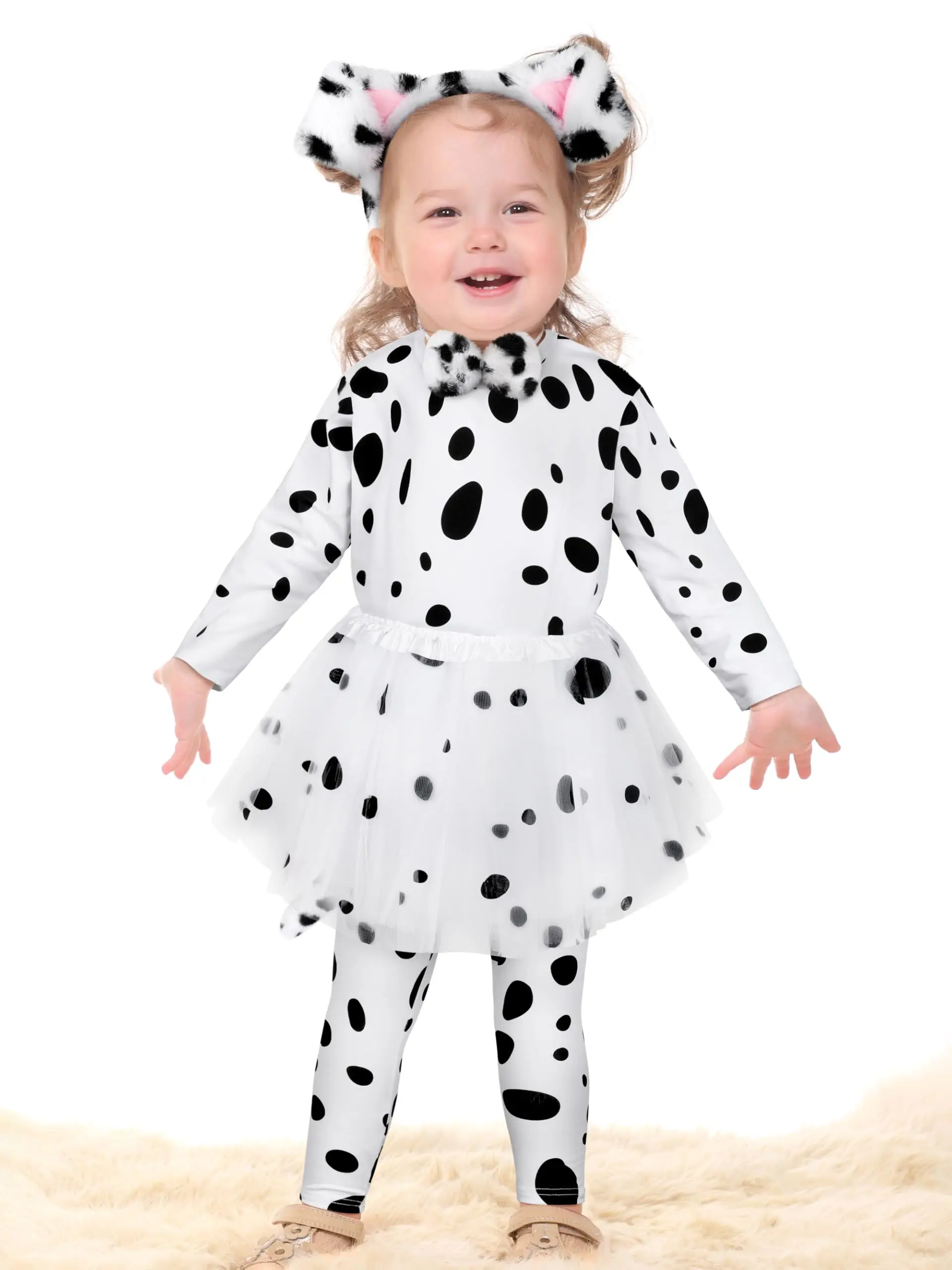 100-dagen School Dalmatische kostuum voor kinderen, meisjes Katoenen kostuum Dalmatische kostuumset T-shirt Tutu Tutu legging