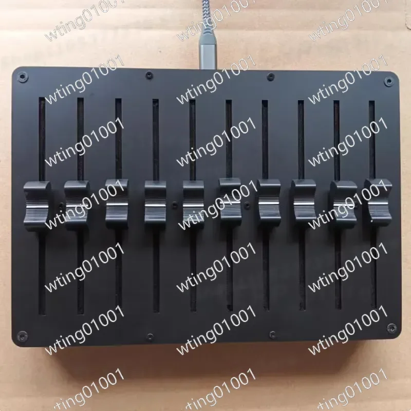 for DAW Software 10 Channel MIDI Controller with USB Type C Interface Customizable CC Messages Motorized Faders for Music