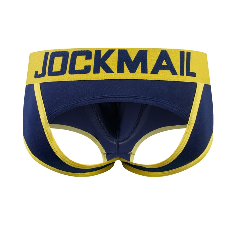 JOCKMAIL Brand Men Underwear Boxer shorts Backless Buttocks Cotton Sexy open back Gay Men Underwear JockStrap cuecas Gay panties