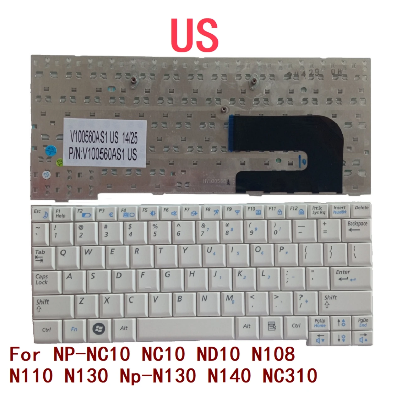 New US Laptop Keyboard For HP NP-NC10 NC10 ND10 N108 N110 N130 Np-N130 N140 NC310 Notebook PC Replacement