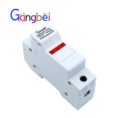 Imagen 2 del producto Portafusibles Solar PV aislador de CC MCB 1000V 1P 15A 20A 25A 30A 32A 40A 50A 63A interruptor fotovoltaico 14 51 disyuntor