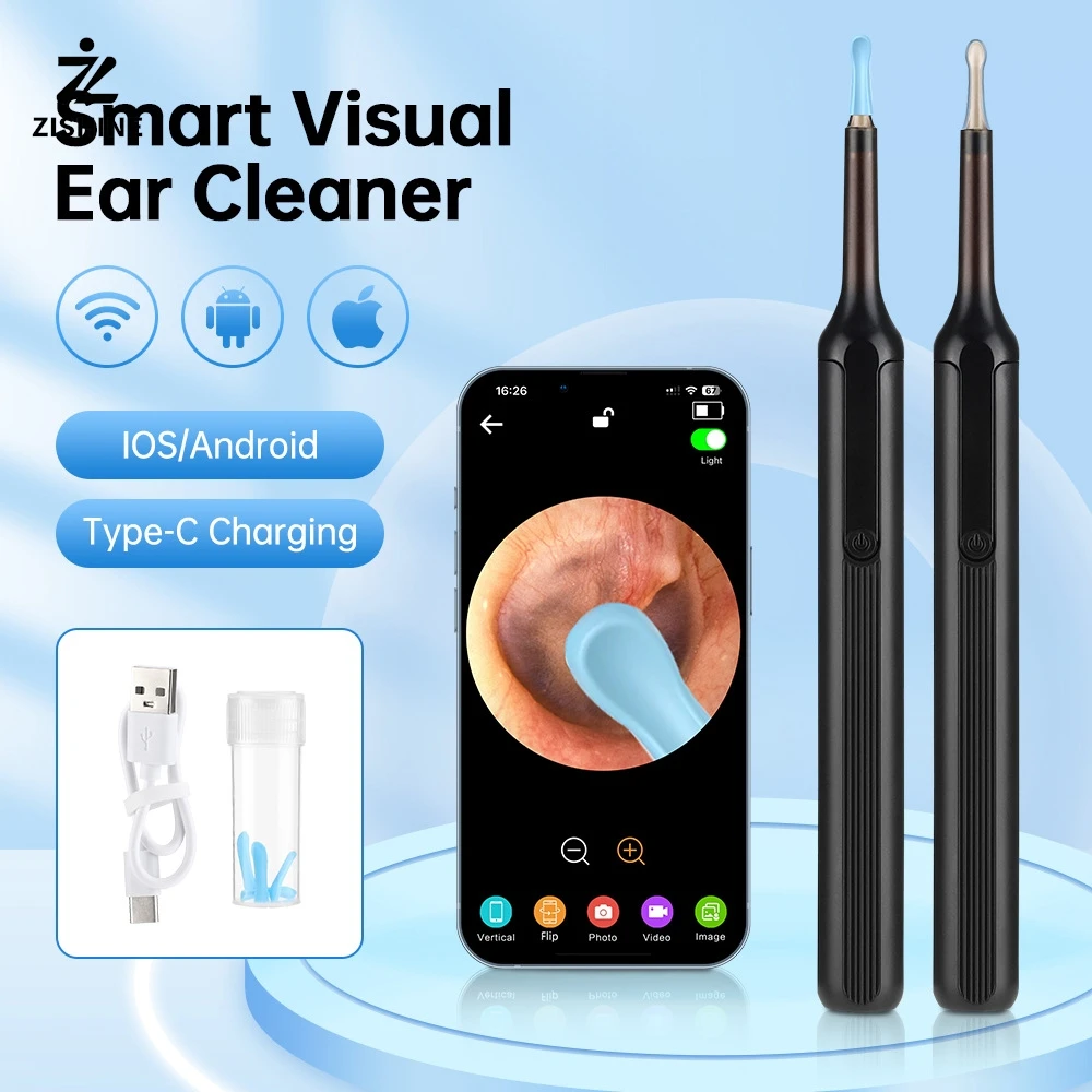 Smart Visual Ear Sticks Otoscope Endoscope Wax Removal Tool Earpick Mini Camera Health Care Ear Cleaner