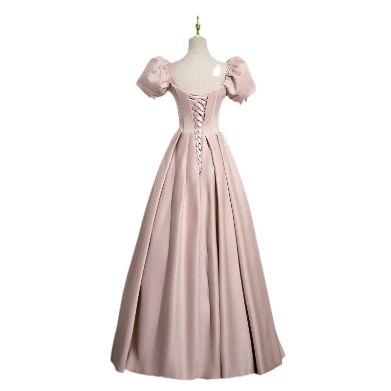 

Fans Off-Shoulder Youth Graduation Evening Dress Women High-End Light Luxury Niche Adult Ceremony Host Art Test Dazzling Dresses
