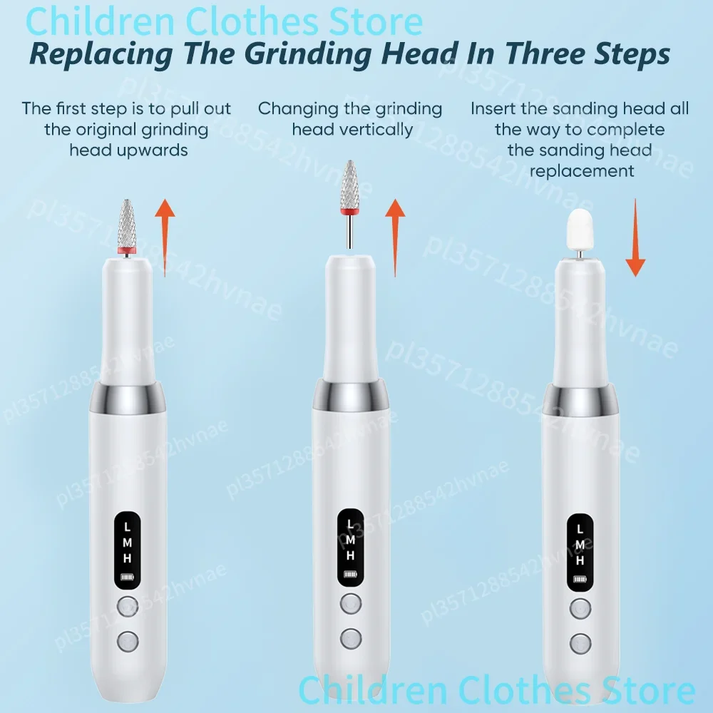 الكهربائية طلاء الأظافر لقمة ثقب الأظافر المهنية طحن تلميع إزالة الجلد الميت الفن الرملي ملف القلم آلة أظافر #2