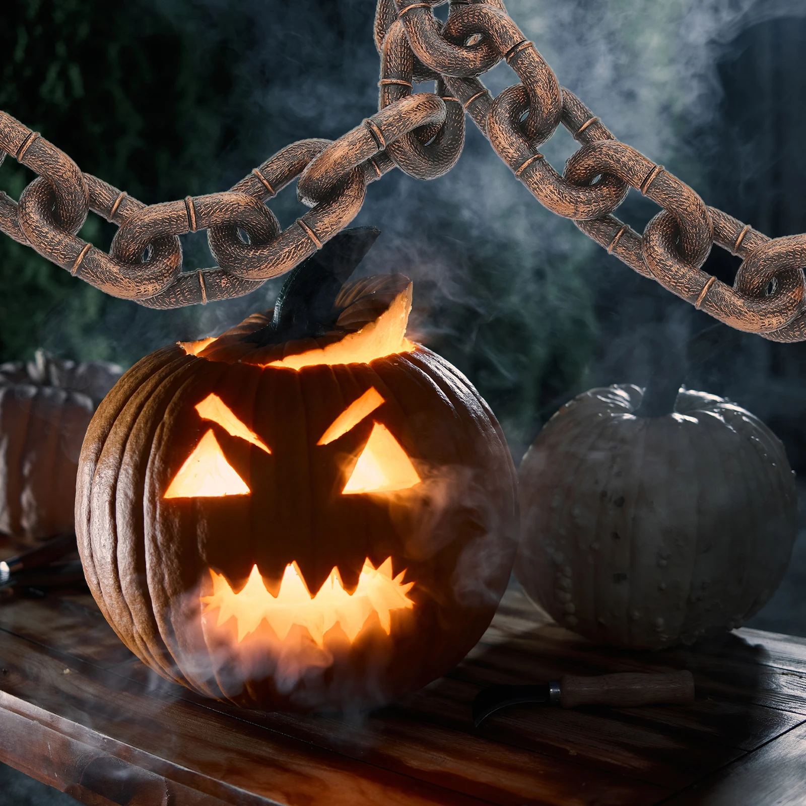 

Simulated Iron Chain Props Plastic Halloween Decoration Chains for Costume Party Decor Cosplay Prank Fake Chain