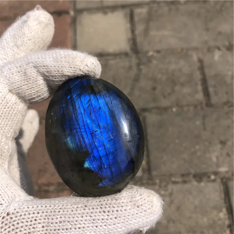 

Натуральный кристалл Лабрадорит Пальмовый камень Синий аметист Свет Лунный камень Духовный целебный кристалл фэн-шуй
