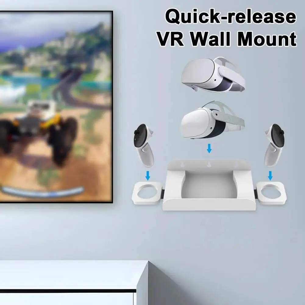 Storage Hook Sturdy Vr Headset Wall Mount Bracket with Quick-release Design for Meta Quest 3s Easy Installation High Stability