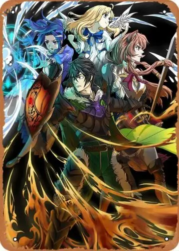 Poster Anime Inspired figure metal tin sign Rising Of Shield Hero Wall Art Decor