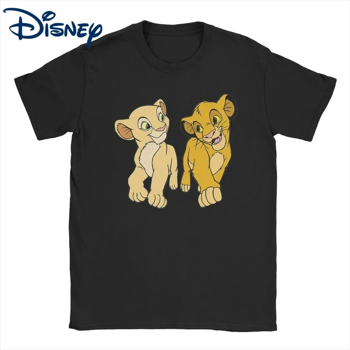 The Lion King Simba Nala T-Shirt Men Women Disney Leisure Cotton Tees Round Neck Short Sleeve T Shirt Summer Clothing