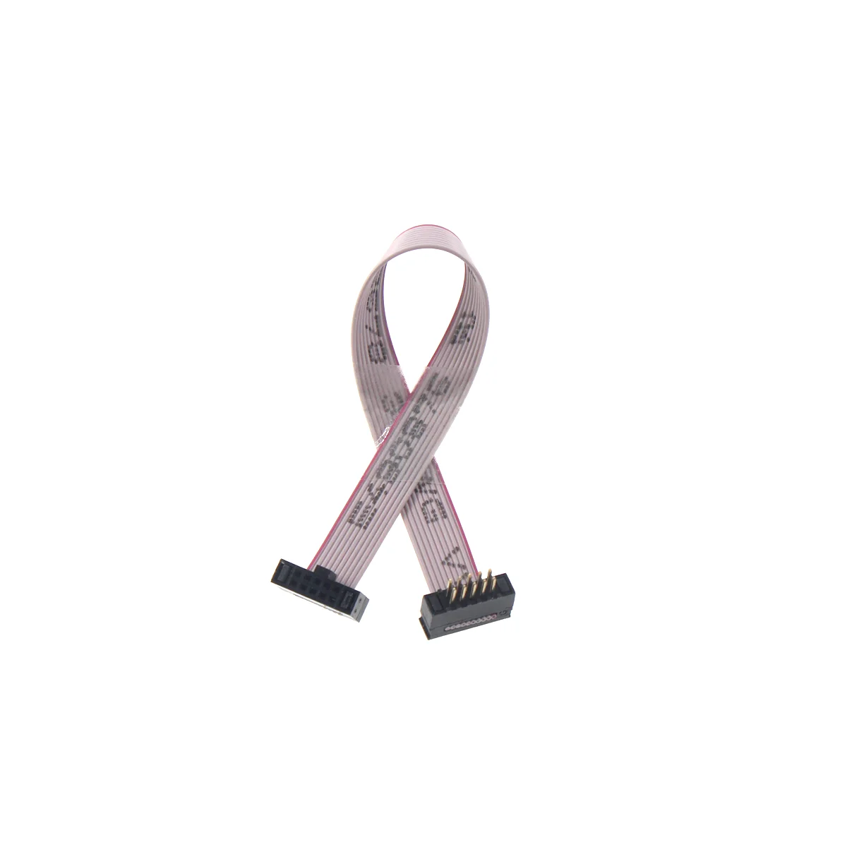 2PCS 1.27MM Pitch male to female FC-6/8/10/16/20/40/50 Pin 20/30CM Gray Flat Ribbon Jtag Isp Download Data Cable 1.27