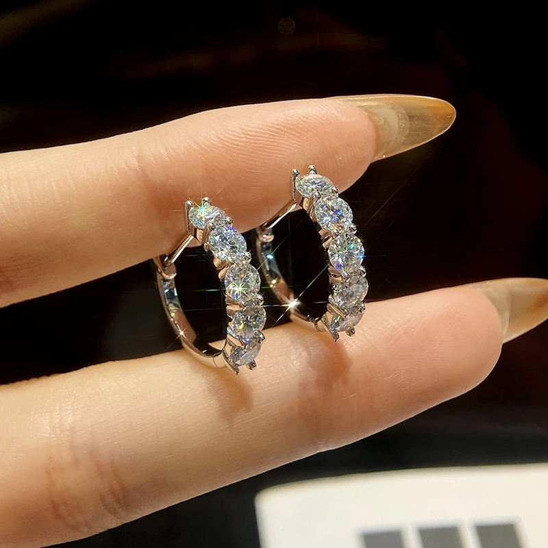 GRA 1,5 ct echte zertifizierte Moissanit-Diamant-Jubiläumsohrringe für Frauen, Geschenk, 925er Sterlingsilber, originaler feiner Luxusschmuck – Detail 7