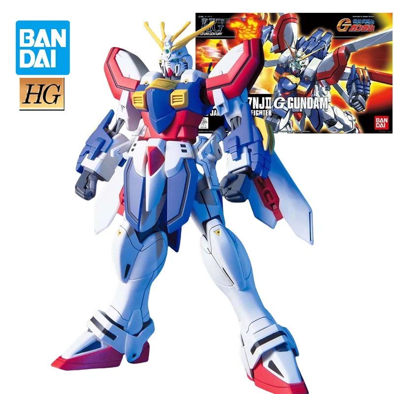 

Original Bandai HGUC 1/144 GF13-017NJⅡ God Gundam Kit Assembly Action Figure Model Trendy Toys Children's Holiday Gifts Desktop