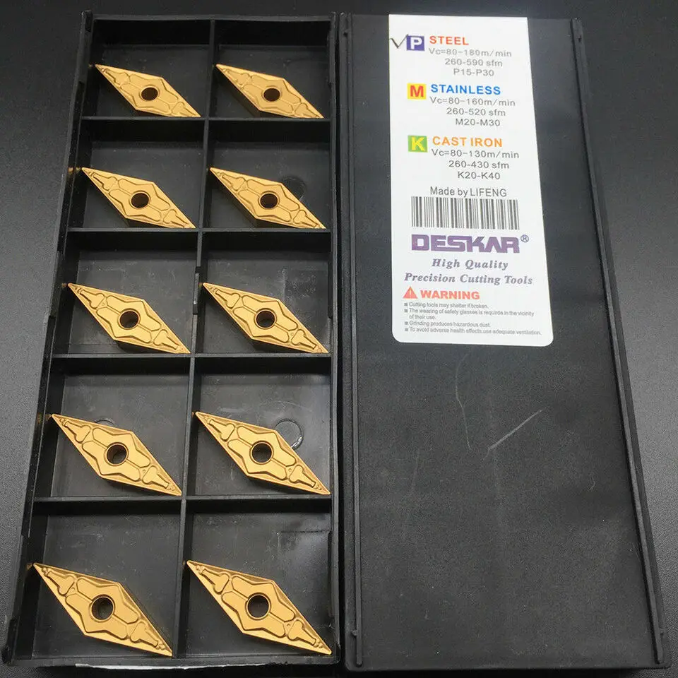 

10PCS VNMG160404-TM LF9011/VNMG160408-TM LF9011/VNMG160412-TM LF9011 PVD+CVD coating Carbide turning insert For steel
