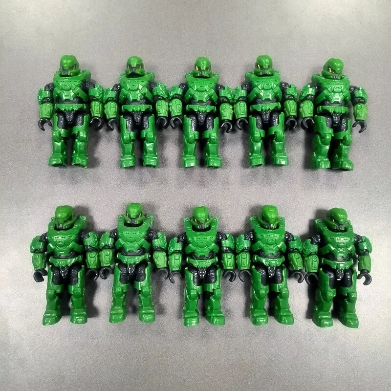 

10Pcs Mega Construx Bloks UNSC Green SPARTAN Master of Chief Marine Figure