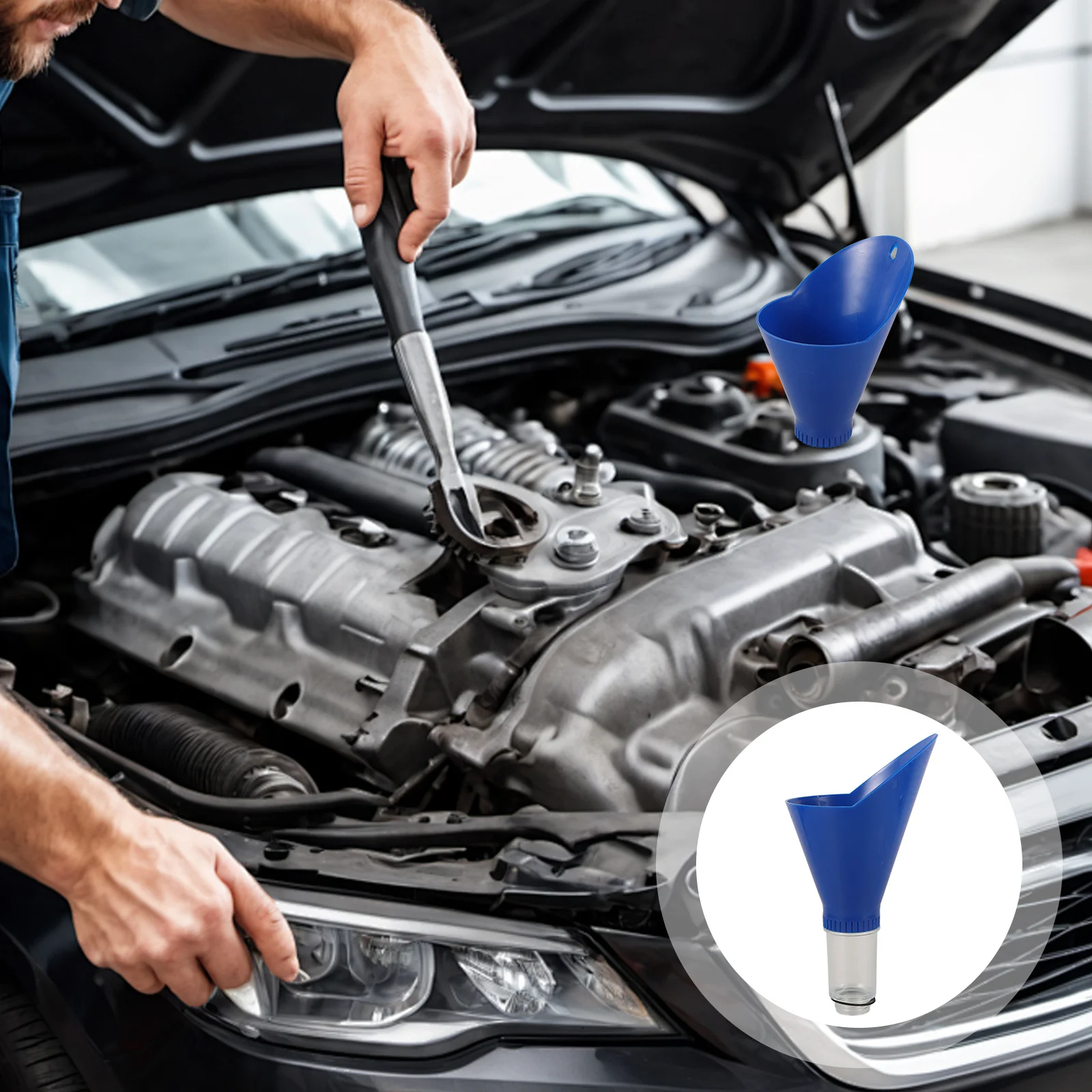 

Motorcycle Oil Funnel Plastic Transmission Fluid Funnel Coolant Filling Bottle Automotive Tool Funnels for Filling Bottles