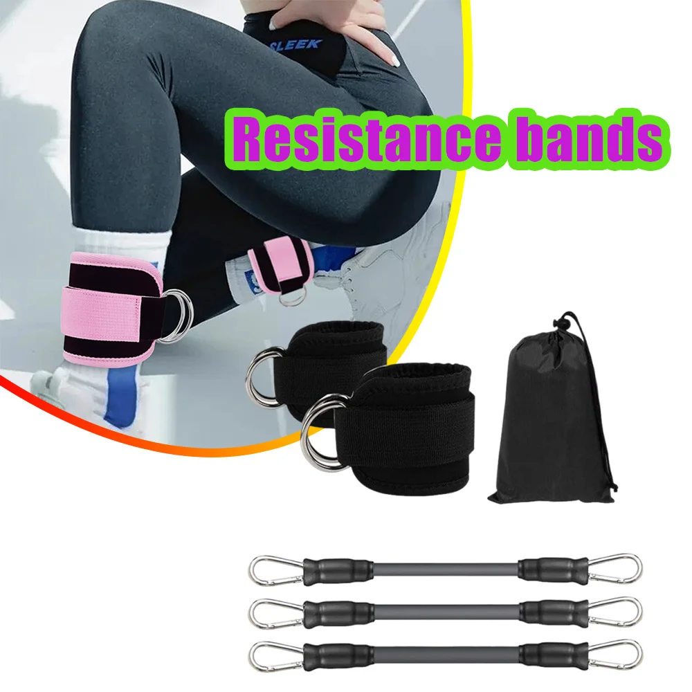 conjunto-de-faixas-de-resistencia-para-treino-de-pernas-e-agilidade-em-taekwondo-com-faixa-para-tornozelo-para-alongamento-uso-em-maquina-de-cabo-de-academia-e-corda-de-puxar-em-casa