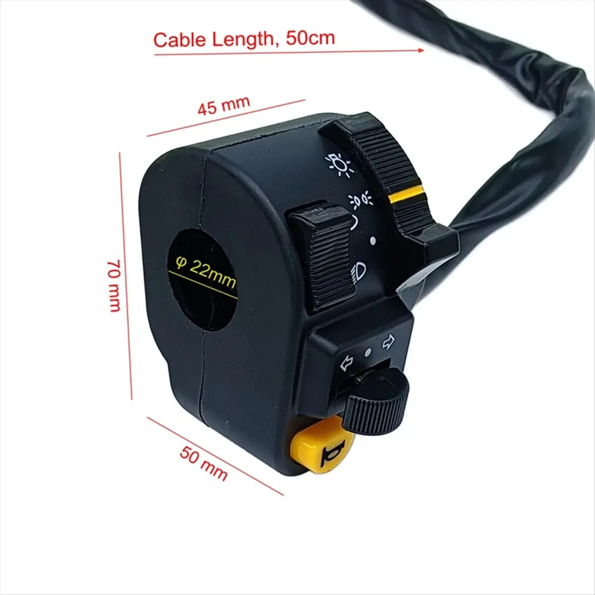 #25Z (Plastic)For Horn Headlight Fog Light Turn Signal ATV Scooter Tricycle Switch,Electronics Accessories