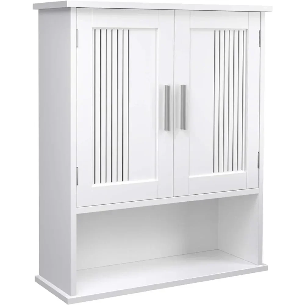 

Wall Bathroom Cabinet, Bathroom Storage Organizer, Medicine Cupboard with Adjustable Shelf, 7.8”D x 23.6”W x 27.5”H, White