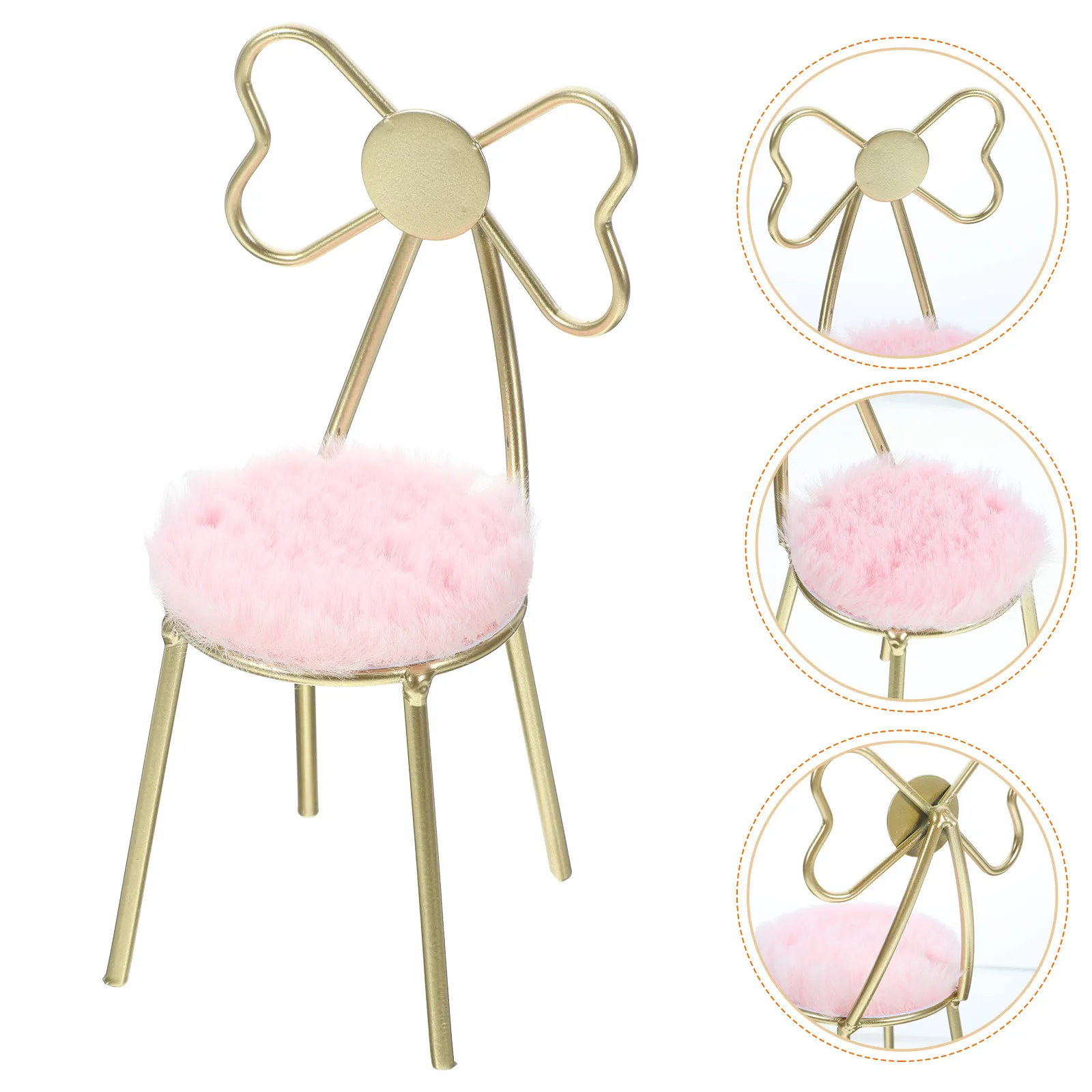 

Легкое железное миниатюрное кресло для декора: яркий винтажный стиль, компактный размер, легко размещается, для миниатюрных домиков, спален, поделок и DIY-проектов