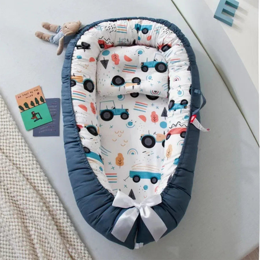 Baby Sleeping Nest Bed Infant Cot Lounger Portable Cot Infant Toddler Infant Cradle Mattress Safety