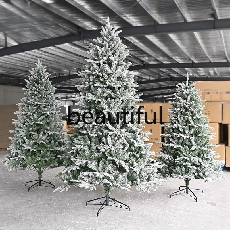 

Falling snow white bare tree Christmas decoration large ornament encrypted flocking tree 1.8 meters household living room