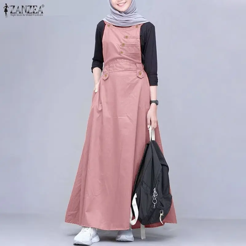 

Осень-весна 2026, комбинезон, платье ZANZEA, мусульманское платье Абая, платья Рамадана, хиджаб, халат, женский кафтан, сарафан, исламская одежда
