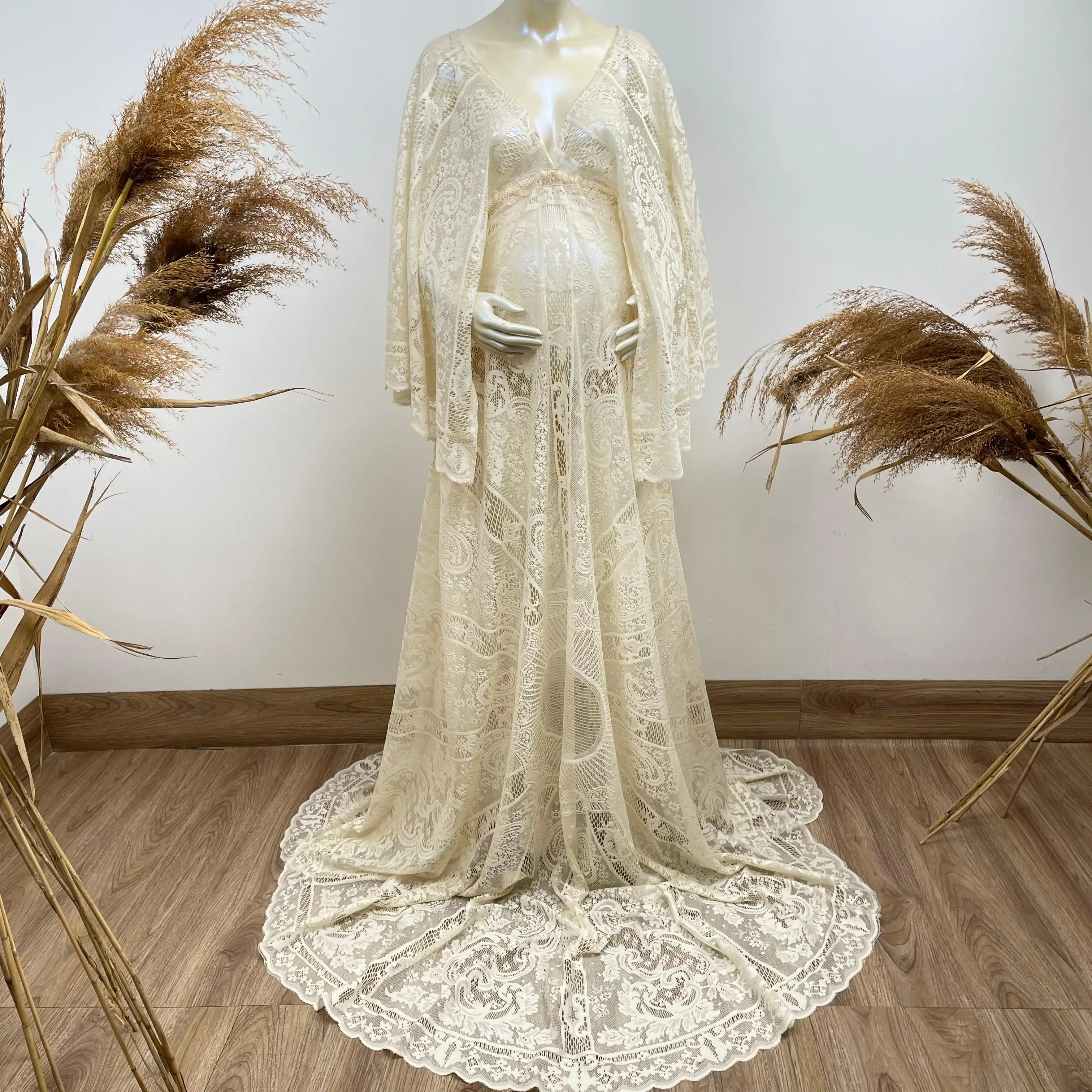 

Don&Judy Maternity Gown For Photo Shoot Chiffon Tulle Dress Boho Style Photo Shoot Photography Dress For Women