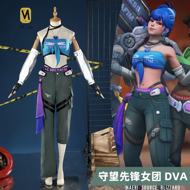 

HCos Overwatch DVA Косплей Костюм Женский Хэллоуин Карнавальная Униформа Аниме Одежда Партии Костюм На Заказ
