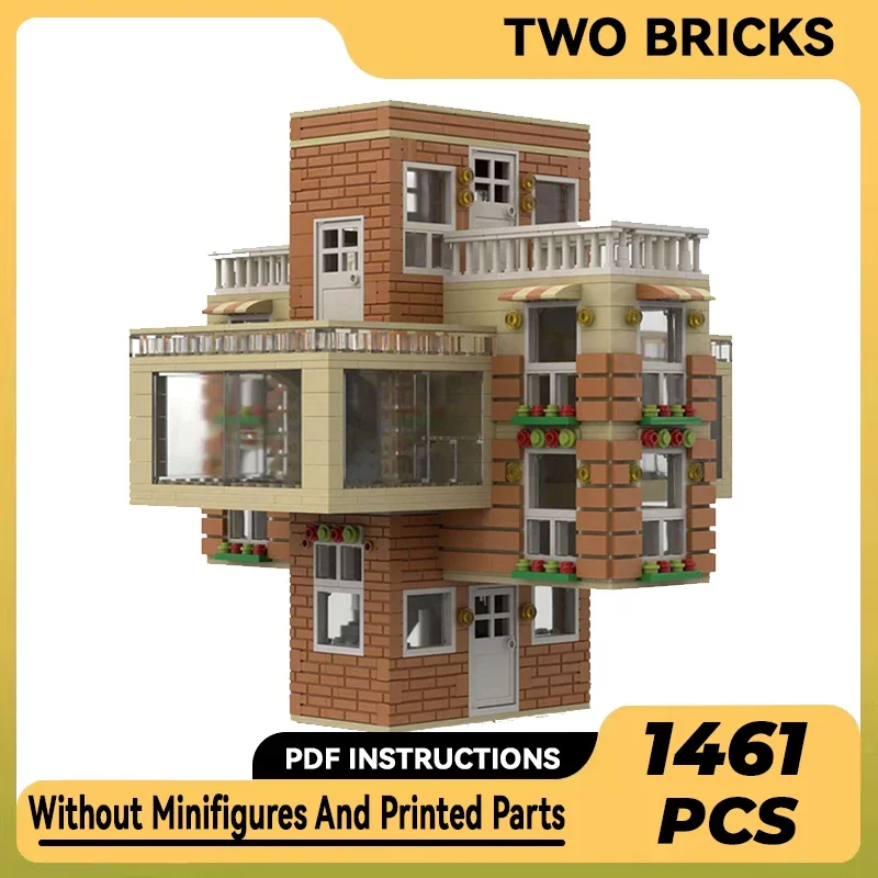 City Street View Model Building Blocks, Bricks Sets, DIY Assembly, Bricks, Kongming, Lock, Crossor House, Tecnologia, Brinquedos de Natal, Presentes