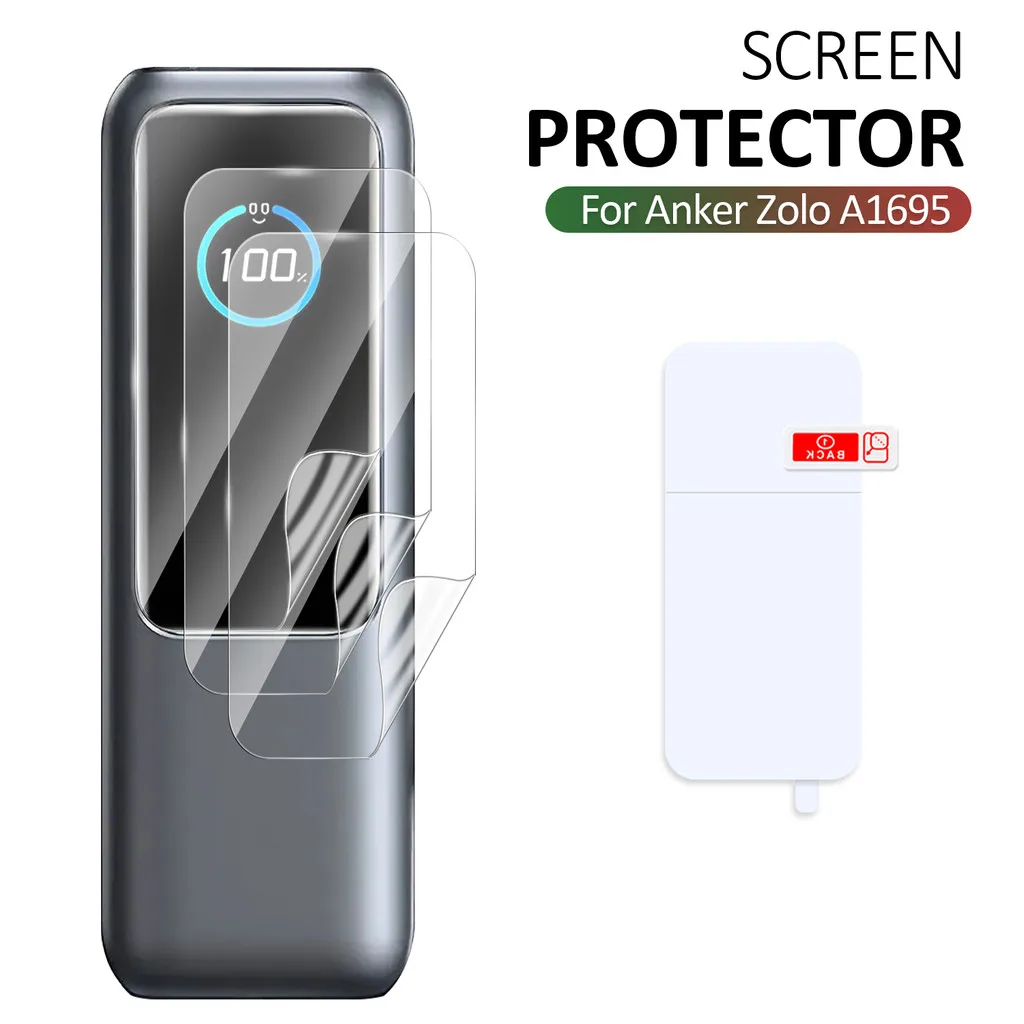 For Anker Zolo A1695 Power Bank Screen Protector HD Clear Soft Hydrogel Film Powerbank Display Premium Protective Guard Smooth