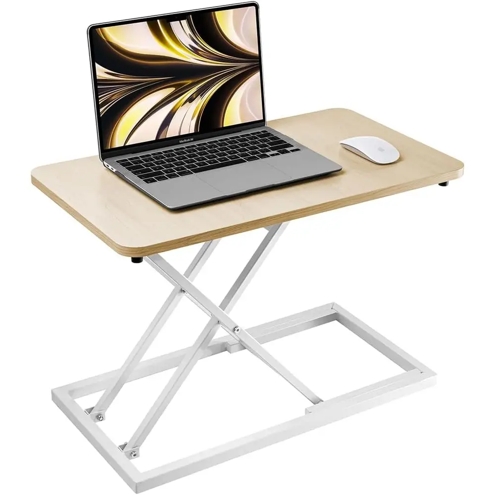 

Adjustable Height Desk Converter for Laptops and Single Monitors - Ideal for Home Offices (Log Color)