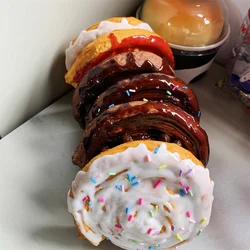 4.7in Toy Cinnamon Roll Faux Food Soft Model Artificial New York Roll Strawberry Cheese Cake Juicy Icing Bakery Home Made Pastry