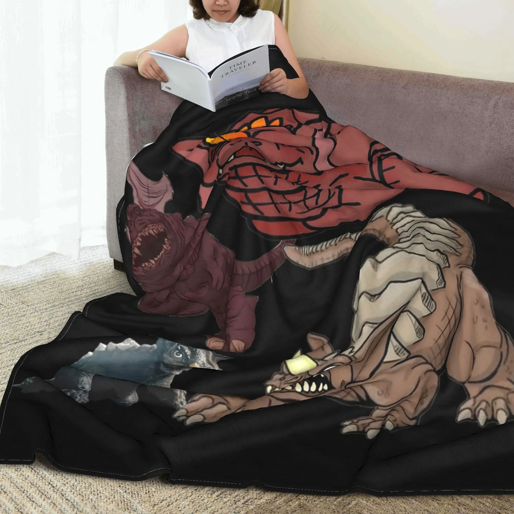 

Baragon Blanket Breathable Fleece Sofa Throw Blanket for Couch Bedding Office Throws Bedspread Quilt