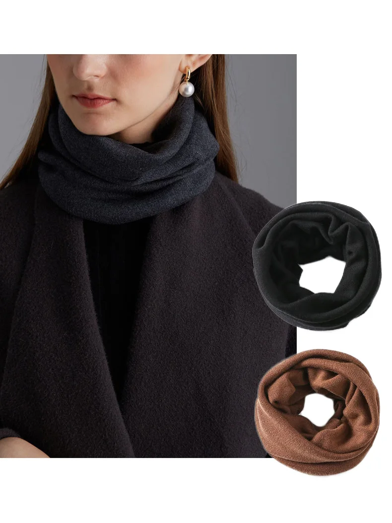 Warm Cashmere Modal Blend Cowl Scarf Unisex Scarves