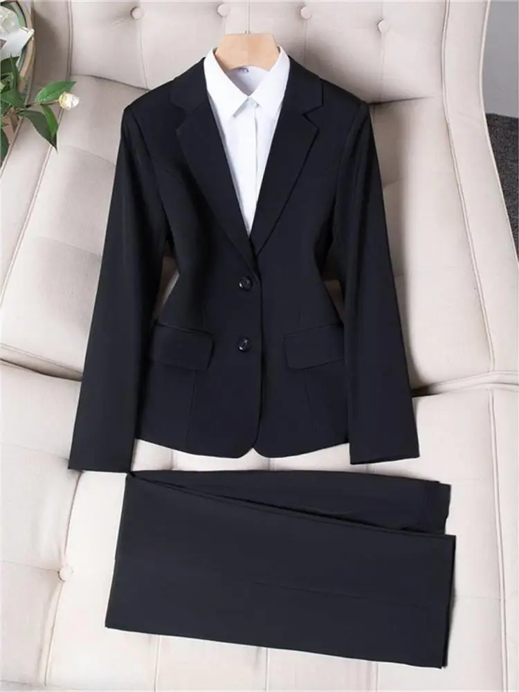 

Костюм Bla Jaet, женская официальная рабочая одежда, весна-осень, новинка Sle Cleanfit ort Sve Long Sve, застежка на одной пуговице