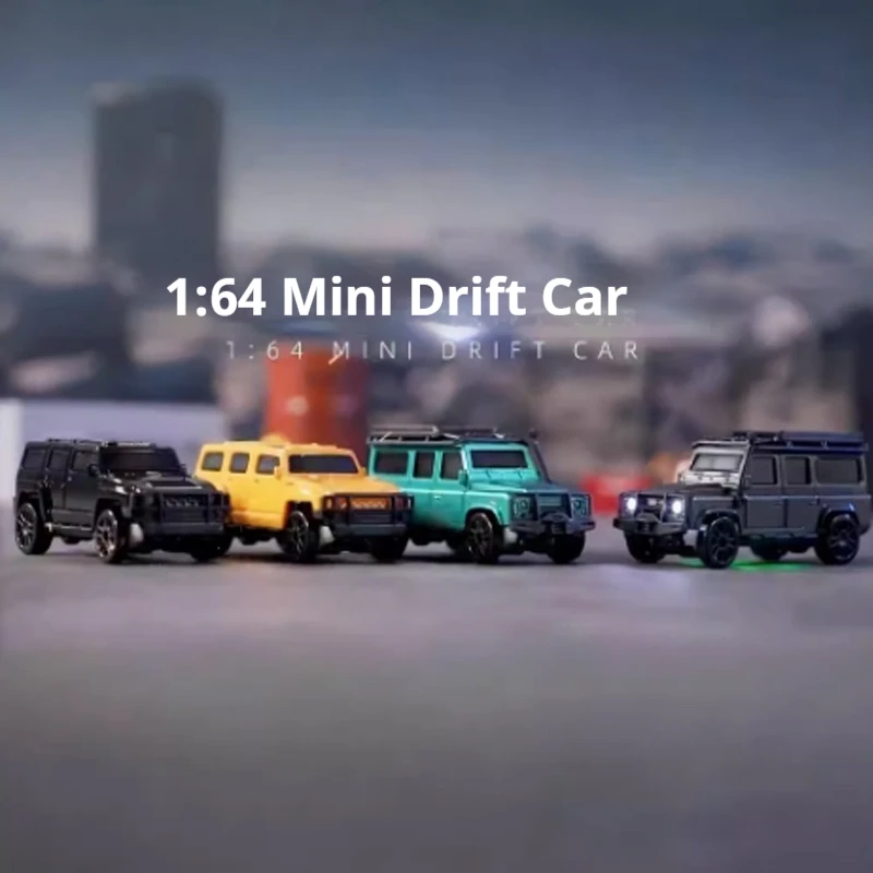 1/64 RC الانجراف سيارة 2.4G مقياس كامل 4WD على الطرق الوعرة التحكم عن بعد سباق السيارات الانجراف منضدية صغيرة سيارات لعب للأطفال