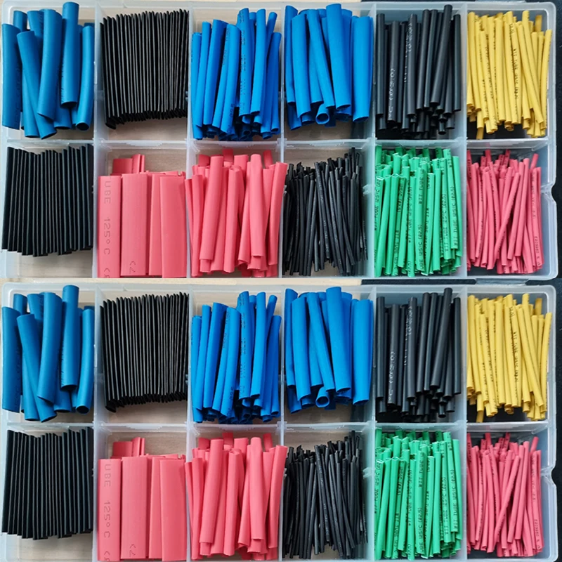 

560PCS Heat Shrink Tubing Polyolefin 2:1 Insulation Sleeve Assortment Wrap Wire Kit Heat Shrink Tubes Set With Box