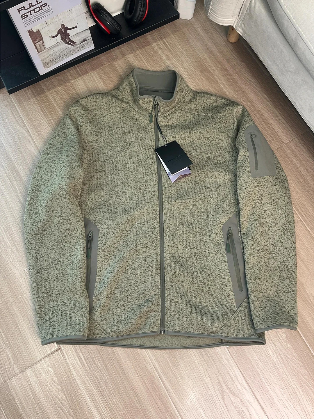 

een Fce Jaet Men's Outdoor Sports American Sle Autumn Winter Outerwear Cleanfit Lazy Open Cardigan Sweatirt